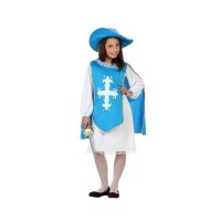 Disfraz Mosquetera Azul T/10-12 Años